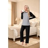 image:imagePrinStory Mens Pajama Sets Loungewear Sleepwear Pjs Lightweight Long Sleeve Shirts and Bottoms Soft Comfy Sleep Sets S4XLBlack Gray