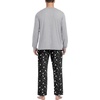 image:imagePrinStory Mens Pajama Sets Loungewear Sleepwear Pjs Lightweight Long Sleeve Shirts and Bottoms Soft Comfy Sleep Sets S4XLBlack Star Moon