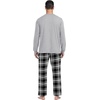 image:imagePrinStory Mens Pajama Sets Loungewear Sleepwear Pjs Lightweight Long Sleeve Shirts and Bottoms Soft Comfy Sleep Sets S4XLBlack White Plaid