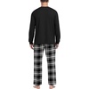 image:imagePrinStory Mens Pajama Sets Loungewear Sleepwear Pjs Lightweight Long Sleeve Shirts and Bottoms Soft Comfy Sleep Sets S4XLBlack White Plaid