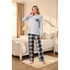 image:imagePrinStory Mens Pajama Sets Loungewear Sleepwear Pjs Lightweight Long Sleeve Shirts and Bottoms Soft Comfy Sleep Sets S4XLBlack White Plaid