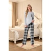 image:imagePrinStory Mens Pajama Sets Loungewear Sleepwear Pjs Lightweight Long Sleeve Shirts and Bottoms Soft Comfy Sleep Sets S4XLBlack White Plaid