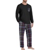 image:imagePrinStory Mens Pajama Sets Loungewear Sleepwear Pjs Lightweight Long Sleeve Shirts and Bottoms Soft Comfy Sleep Sets S4XLBlue Red Plaid