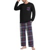 image:imagePrinStory Mens Pajama Sets Loungewear Sleepwear Pjs Lightweight Long Sleeve Shirts and Bottoms Soft Comfy Sleep Sets S4XLBlue Red Plaid