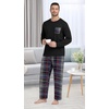 image:imagePrinStory Mens Pajama Sets Loungewear Sleepwear Pjs Lightweight Long Sleeve Shirts and Bottoms Soft Comfy Sleep Sets S4XLBlue Red Plaid