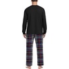 image:imagePrinStory Mens Pajama Sets Loungewear Sleepwear Pjs Lightweight Long Sleeve Shirts and Bottoms Soft Comfy Sleep Sets S4XLBlue Red Plaid