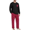 image:imagePrinStory Mens Pajama Sets Loungewear Sleepwear Pjs Lightweight Long Sleeve Shirts and Bottoms Soft Comfy Sleep Sets S4XLBlue Red Plaid Snow