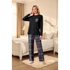 image:imagePrinStory Mens Pajama Sets Loungewear Sleepwear Pjs Lightweight Long Sleeve Shirts and Bottoms Soft Comfy Sleep Sets S4XLBlue Red Plaid Snow