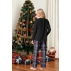 image:imagePrinStory Mens Pajama Sets Loungewear Sleepwear Pjs Lightweight Long Sleeve Shirts and Bottoms Soft Comfy Sleep Sets S4XLBlue Red Plaid Snow