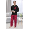 image:imagePrinStory Mens Pajama Sets Loungewear Sleepwear Pjs Lightweight Long Sleeve Shirts and Bottoms Soft Comfy Sleep Sets S4XLBlue Red Plaid Snow