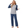 image:imagePrinStory Mens Pajama Sets Loungewear Sleepwear Pjs Lightweight Long Sleeve Shirts and Bottoms Soft Comfy Sleep Sets S4XLC Dark Blue