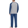 image:imagePrinStory Mens Pajama Sets Loungewear Sleepwear Pjs Lightweight Long Sleeve Shirts and Bottoms Soft Comfy Sleep Sets S4XLC Dark Blue