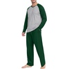 image:imagePrinStory Mens Pajama Sets Loungewear Sleepwear Pjs Lightweight Long Sleeve Shirts and Bottoms Soft Comfy Sleep Sets S4XLC Dark Green