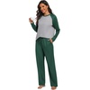 image:imagePrinStory Mens Pajama Sets Loungewear Sleepwear Pjs Lightweight Long Sleeve Shirts and Bottoms Soft Comfy Sleep Sets S4XLC Dark Green