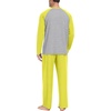 image:imagePrinStory Mens Pajama Sets Loungewear Sleepwear Pjs Lightweight Long Sleeve Shirts and Bottoms Soft Comfy Sleep Sets S4XLC Fluorescent Yellow