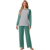 image:imagePrinStory Mens Pajama Sets Loungewear Sleepwear Pjs Lightweight Long Sleeve Shirts and Bottoms Soft Comfy Sleep Sets S4XLC Haze Blue