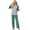 image:imagePrinStory Mens Pajama Sets Loungewear Sleepwear Pjs Lightweight Long Sleeve Shirts and Bottoms Soft Comfy Sleep Sets S4XLC Haze Blue