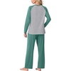 image:imagePrinStory Mens Pajama Sets Loungewear Sleepwear Pjs Lightweight Long Sleeve Shirts and Bottoms Soft Comfy Sleep Sets S4XLC Haze Blue