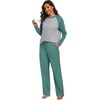 image:imagePrinStory Mens Pajama Sets Loungewear Sleepwear Pjs Lightweight Long Sleeve Shirts and Bottoms Soft Comfy Sleep Sets S4XLC Haze Blue