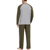 image:imagePrinStory Mens Pajama Sets Loungewear Sleepwear Pjs Lightweight Long Sleeve Shirts and Bottoms Soft Comfy Sleep Sets S4XLC Olive Green