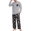 image:imagePrinStory Mens Pajama Sets Loungewear Sleepwear Pjs Lightweight Long Sleeve Shirts and Bottoms Soft Comfy Sleep Sets S4XLChristmas Snowman