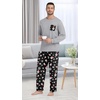 image:imagePrinStory Mens Pajama Sets Loungewear Sleepwear Pjs Lightweight Long Sleeve Shirts and Bottoms Soft Comfy Sleep Sets S4XLChristmas Snowman