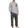 image:imagePrinStory Mens Pajama Sets Loungewear Sleepwear Pjs Lightweight Long Sleeve Shirts and Bottoms Soft Comfy Sleep Sets S4XLChristmas Snowman