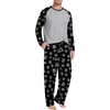image:imagePrinStory Mens Pajama Sets Loungewear Sleepwear Pjs Lightweight Long Sleeve Shirts and Bottoms Soft Comfy Sleep Sets S4XLFp Black Brown Bear