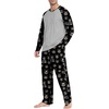 image:imagePrinStory Mens Pajama Sets Loungewear Sleepwear Pjs Lightweight Long Sleeve Shirts and Bottoms Soft Comfy Sleep Sets S4XLFp Black Brown Bear