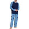 image:imagePrinStory Mens Pajama Sets Loungewear Sleepwear Pjs Lightweight Long Sleeve Shirts and Bottoms Soft Comfy Sleep Sets S4XLFp Blue Sea Fish