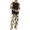 image:imagePrinStory Mens Pajama Sets Loungewear Sleepwear Pjs Lightweight Long Sleeve Shirts and Bottoms Soft Comfy Sleep Sets S4XLFp Khaki Ape Man
