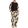 image:imagePrinStory Mens Pajama Sets Loungewear Sleepwear Pjs Lightweight Long Sleeve Shirts and Bottoms Soft Comfy Sleep Sets S4XLFp Khaki Ape Man