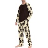 image:imagePrinStory Mens Pajama Sets Loungewear Sleepwear Pjs Lightweight Long Sleeve Shirts and Bottoms Soft Comfy Sleep Sets S4XLFp Khaki Ape Man