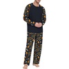 image:imagePrinStory Mens Pajama Sets Loungewear Sleepwear Pjs Lightweight Long Sleeve Shirts and Bottoms Soft Comfy Sleep Sets S4XLFp Navy Blue Chocolate