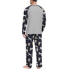 image:imagePrinStory Mens Pajama Sets Loungewear Sleepwear Pjs Lightweight Long Sleeve Shirts and Bottoms Soft Comfy Sleep Sets S4XLFp Navy Blue White Dog