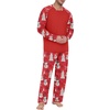 image:imagePrinStory Mens Pajama Sets Loungewear Sleepwear Pjs Lightweight Long Sleeve Shirts and Bottoms Soft Comfy Sleep Sets S4XLFp Red Snowman