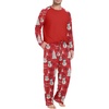 image:imagePrinStory Mens Pajama Sets Loungewear Sleepwear Pjs Lightweight Long Sleeve Shirts and Bottoms Soft Comfy Sleep Sets S4XLFp Red Snowman