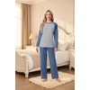 image:imagePrinStory Mens Pajama Sets Loungewear Sleepwear Pjs Lightweight Long Sleeve Shirts and Bottoms Soft Comfy Sleep Sets S4XLGray Blue