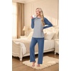 image:imagePrinStory Mens Pajama Sets Loungewear Sleepwear Pjs Lightweight Long Sleeve Shirts and Bottoms Soft Comfy Sleep Sets S4XLGray Blue