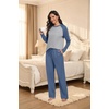 image:imagePrinStory Mens Pajama Sets Loungewear Sleepwear Pjs Lightweight Long Sleeve Shirts and Bottoms Soft Comfy Sleep Sets S4XLGray Blue