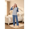 image:imagePrinStory Mens Pajama Sets Loungewear Sleepwear Pjs Lightweight Long Sleeve Shirts and Bottoms Soft Comfy Sleep Sets S4XLGray Blue