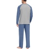 image:imagePrinStory Mens Pajama Sets Loungewear Sleepwear Pjs Lightweight Long Sleeve Shirts and Bottoms Soft Comfy Sleep Sets S4XLGray Blue