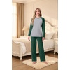 image:imagePrinStory Mens Pajama Sets Loungewear Sleepwear Pjs Lightweight Long Sleeve Shirts and Bottoms Soft Comfy Sleep Sets S4XLGreen