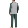 image:imagePrinStory Mens Pajama Sets Loungewear Sleepwear Pjs Lightweight Long Sleeve Shirts and Bottoms Soft Comfy Sleep Sets S4XLGreen