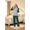 image:imagePrinStory Mens Pajama Sets Loungewear Sleepwear Pjs Lightweight Long Sleeve Shirts and Bottoms Soft Comfy Sleep Sets S4XLGreen