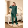 image:imagePrinStory Mens Pajama Sets Loungewear Sleepwear Pjs Lightweight Long Sleeve Shirts and Bottoms Soft Comfy Sleep Sets S4XLGreen Plaid