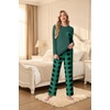 image:imagePrinStory Mens Pajama Sets Loungewear Sleepwear Pjs Lightweight Long Sleeve Shirts and Bottoms Soft Comfy Sleep Sets S4XLGreen Plaid