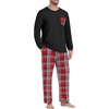 image:imagePrinStory Mens Pajama Sets Loungewear Sleepwear Pjs Lightweight Long Sleeve Shirts and Bottoms Soft Comfy Sleep Sets S4XLRed White Plaid