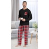 image:imagePrinStory Mens Pajama Sets Loungewear Sleepwear Pjs Lightweight Long Sleeve Shirts and Bottoms Soft Comfy Sleep Sets S4XLRed White Plaid