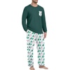 image:imagePrinStory Mens Pajama Sets Loungewear Sleepwear Pjs Lightweight Long Sleeve Shirts and Bottoms Soft Comfy Sleep Sets S4XLWhite Pine Tree